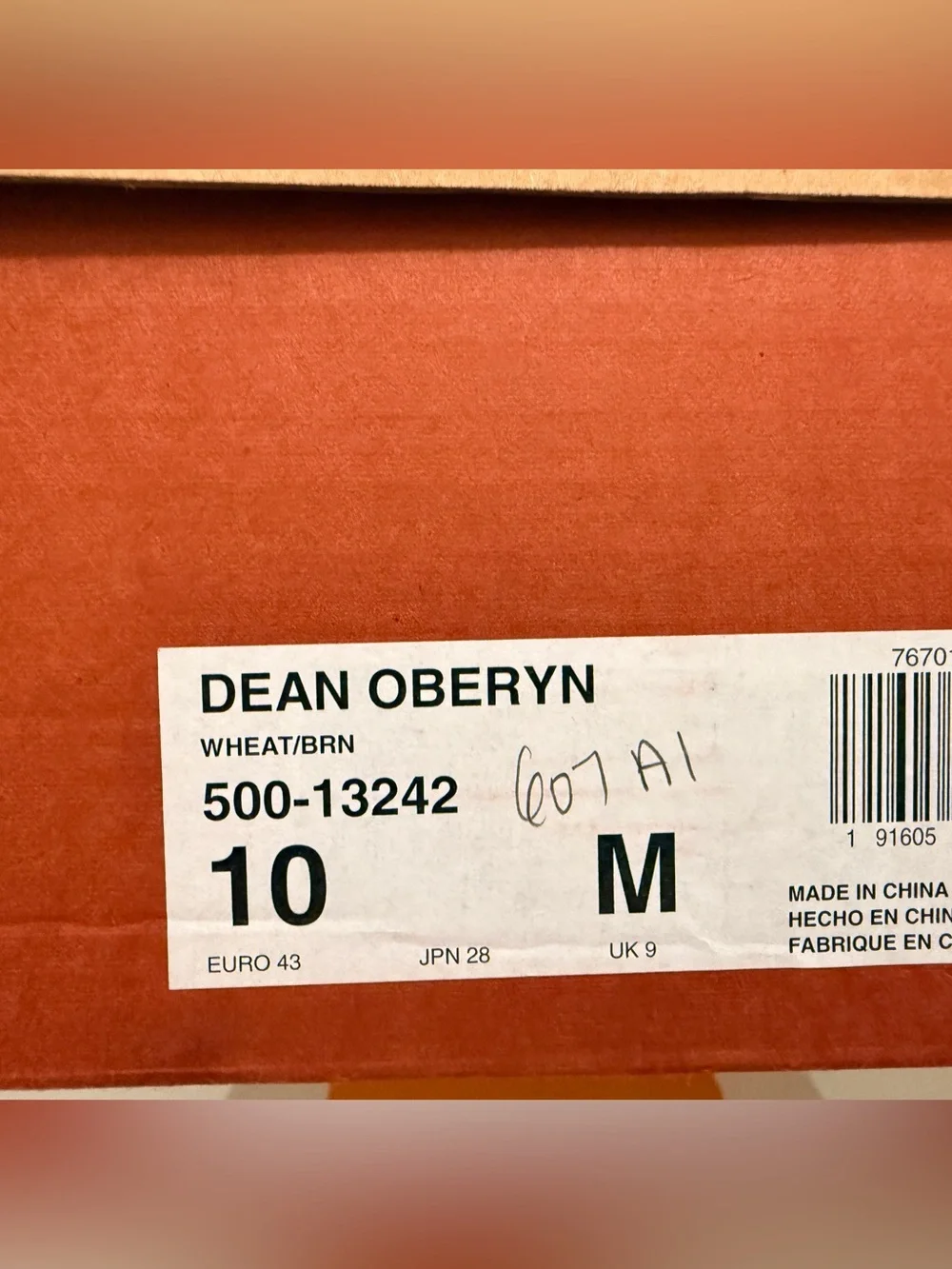 Levi’s Dean Oberyn 2 Men’s Boots Size 10 Wheat Moc Toe + Original Box